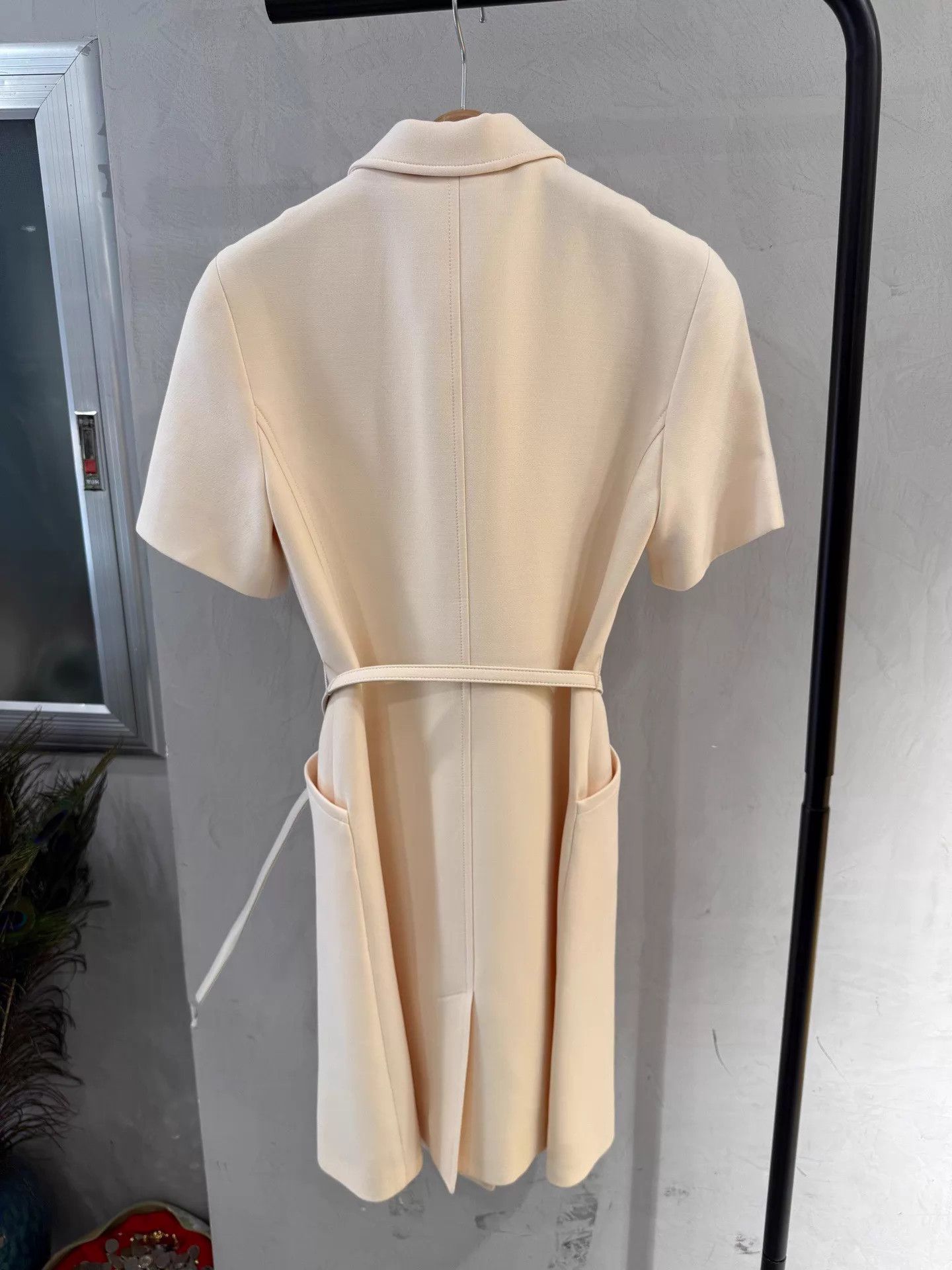 Dior Dior Ivory 2-Pocket Wool-Silk Short Sleeve Dress34 Size XS / US 0-2 / IT 36-38 - 3 Thumbnail