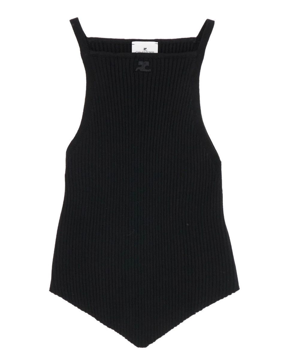 Courreges Courrèges Pointy Rib-Knit Tank Top Size S / US 4 / IT 40 - 2 Thumbnail