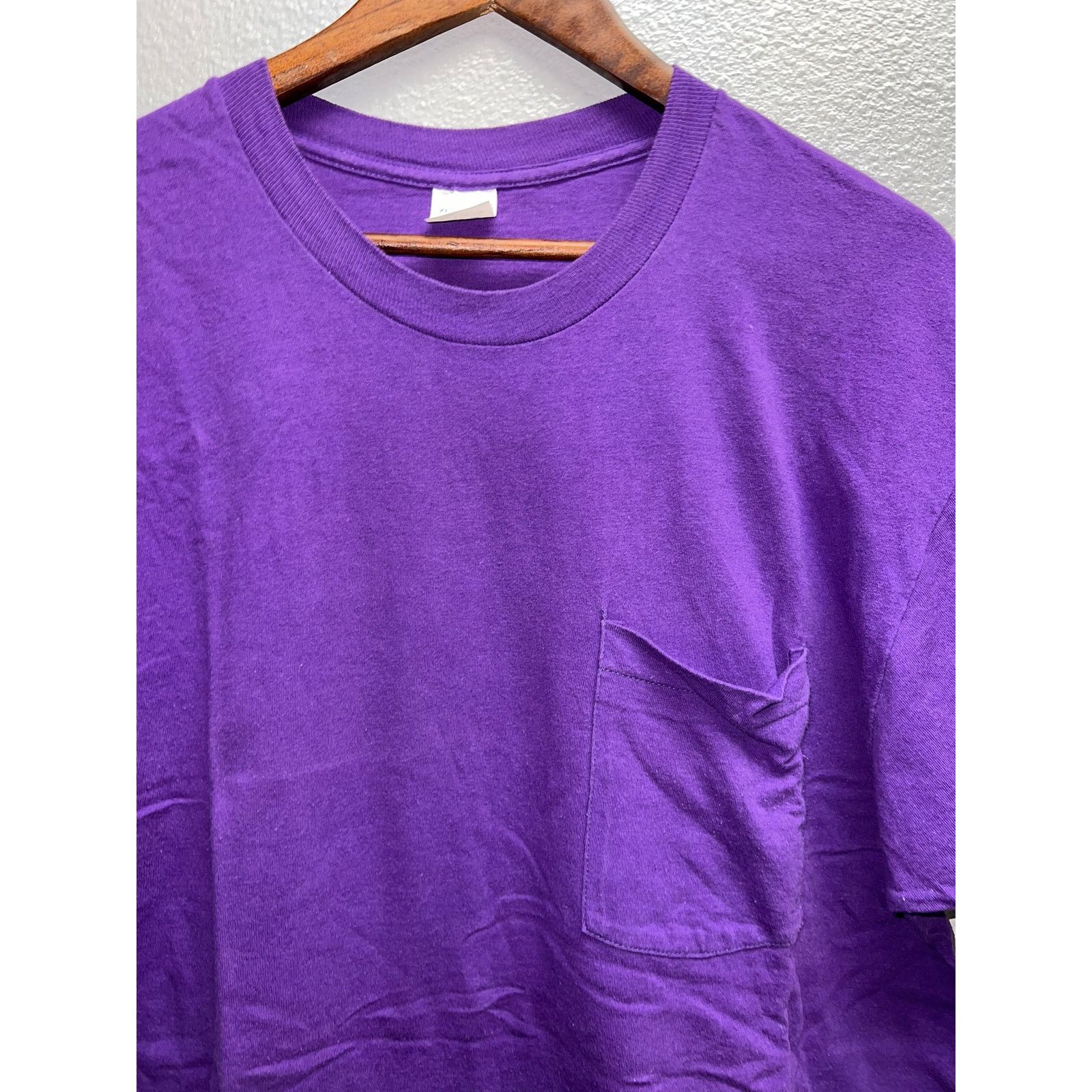 Fruit Of The Loom Vintage Purple Blank Shirt Fruit Of The Loom USA Made Tee L Size US L / EU 52-54 / 3 - 3 Thumbnail