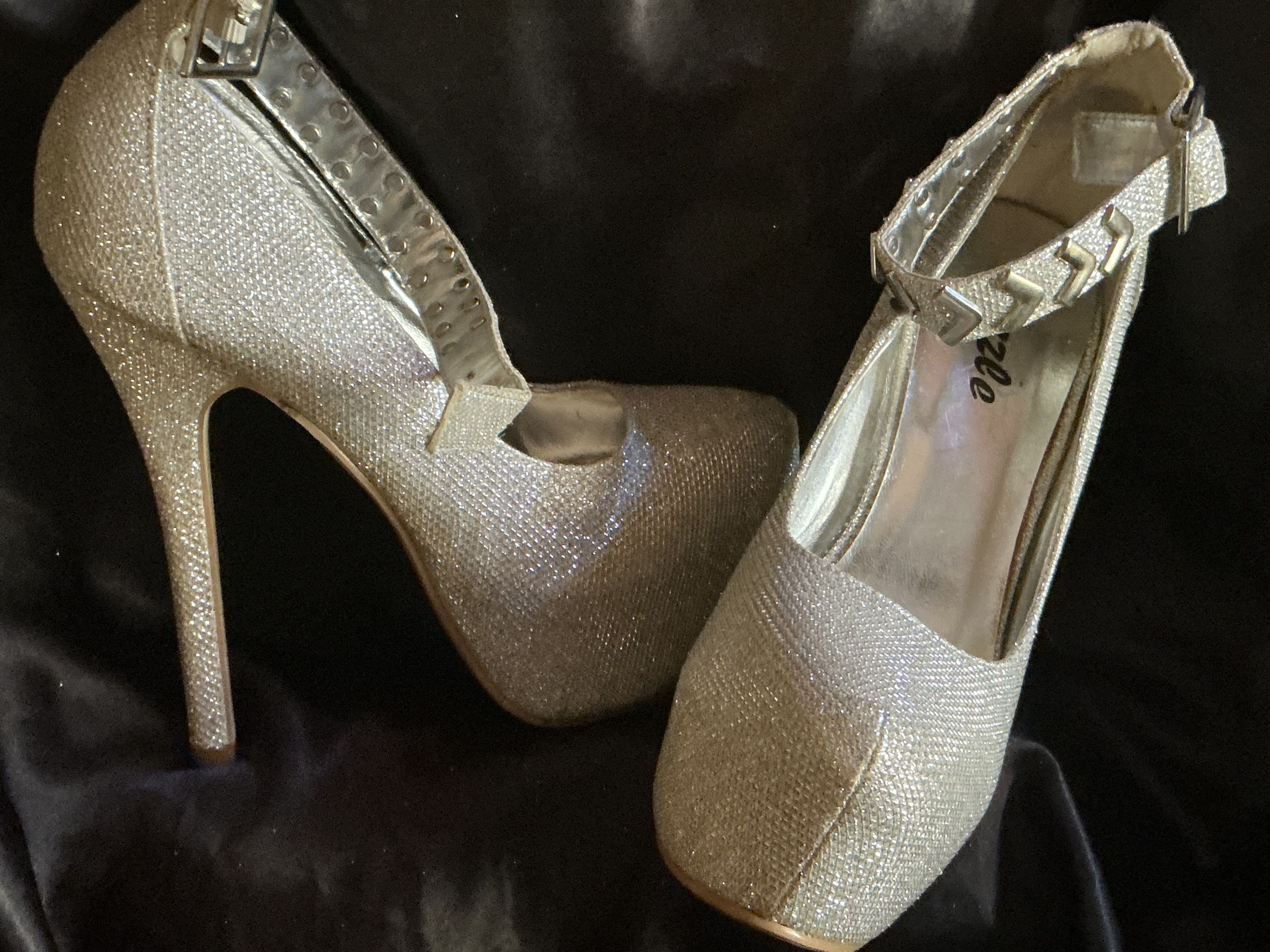 Other Gorgeous PAZZLE 5-inch silver glitter stiletto $90 OBO Size US 6 / IT 36 - 1 Thumbnail