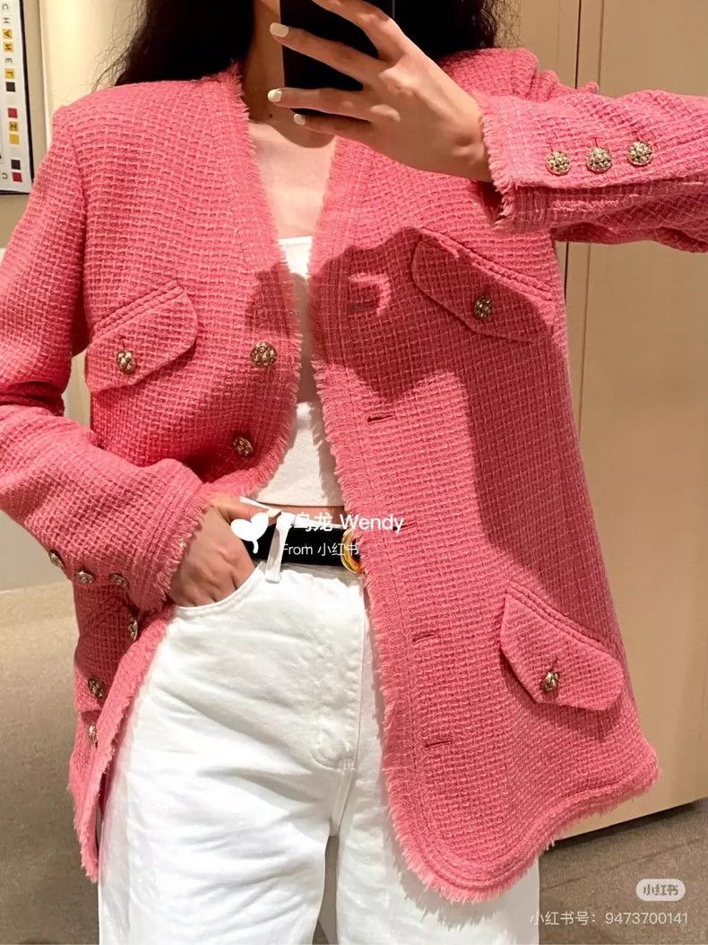 Chanel Chanel Cherry blossom pink early spring show soft jacket 25 Size XS / US 0-2 / IT 36-38 - 7 Thumbnail