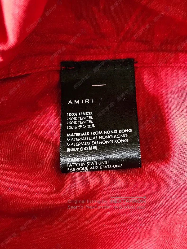 Amiri Amiri Red and white palm tree print short sleeve shirt Size US L / EU 52-54 / 3 - 6 Thumbnail