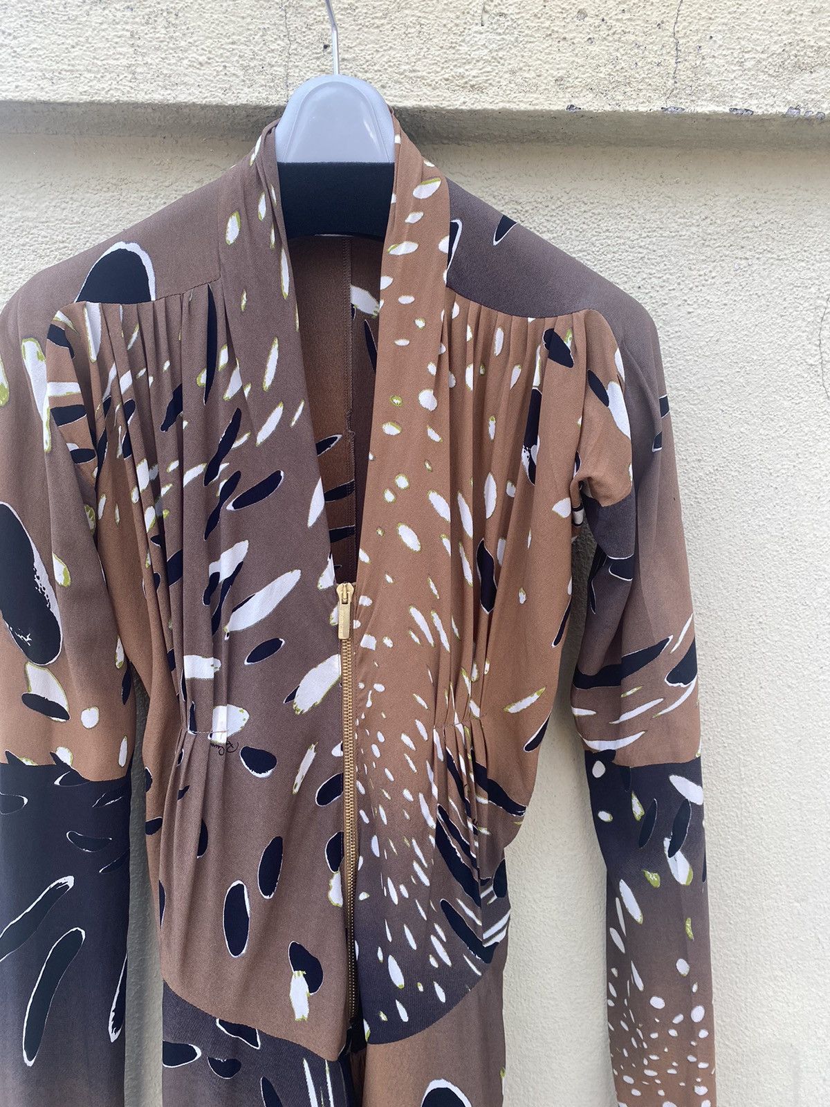 Roberto Cavalli brown silk dress Size M / US 6-8 / IT 42-44 - 2 Thumbnail