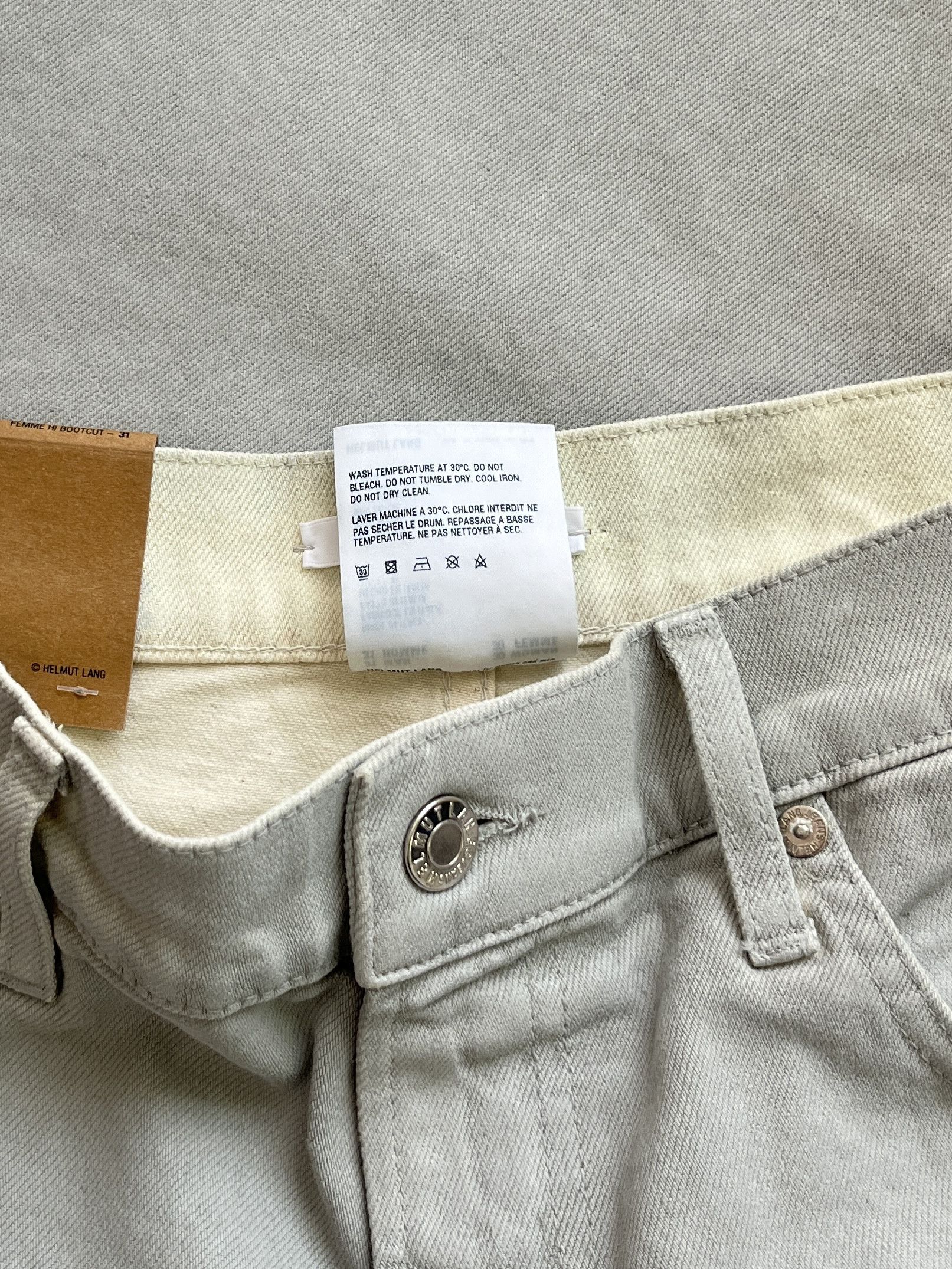 Helmut Lang ⚡️QUICK SALE⚡️Helmut Lang Grey Hi Bootcut High Rise Jeans Size 31" - 4 Thumbnail