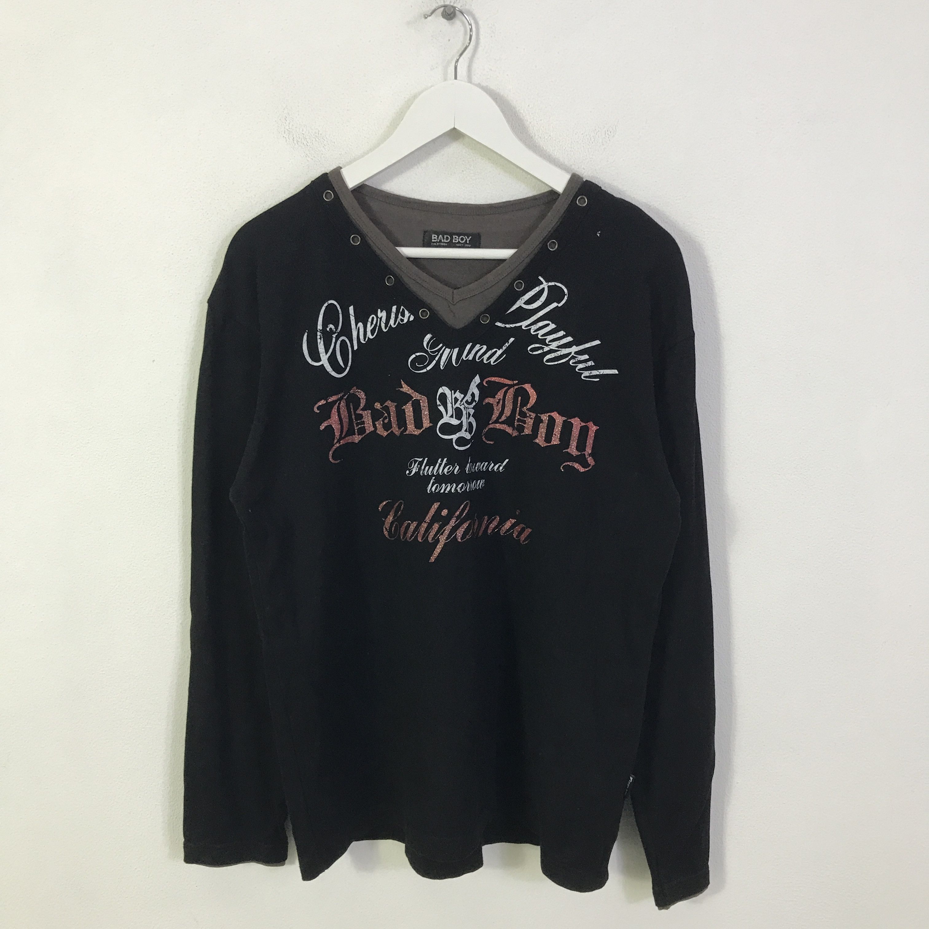 Japanese Brand bad boy california long sleeve t-shirt K93B55 Size US L / EU 52-54 / 3 - 1 Thumbnail