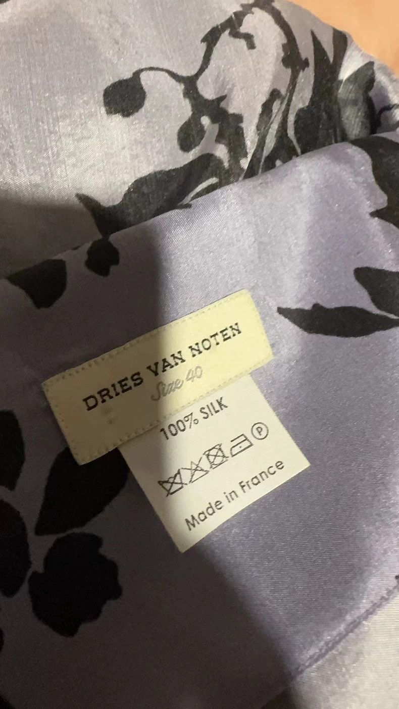 Dries Van Noten Dries Van Noten size:40 Purple Garden Series Silk skirt Size 39" - 5 Thumbnail