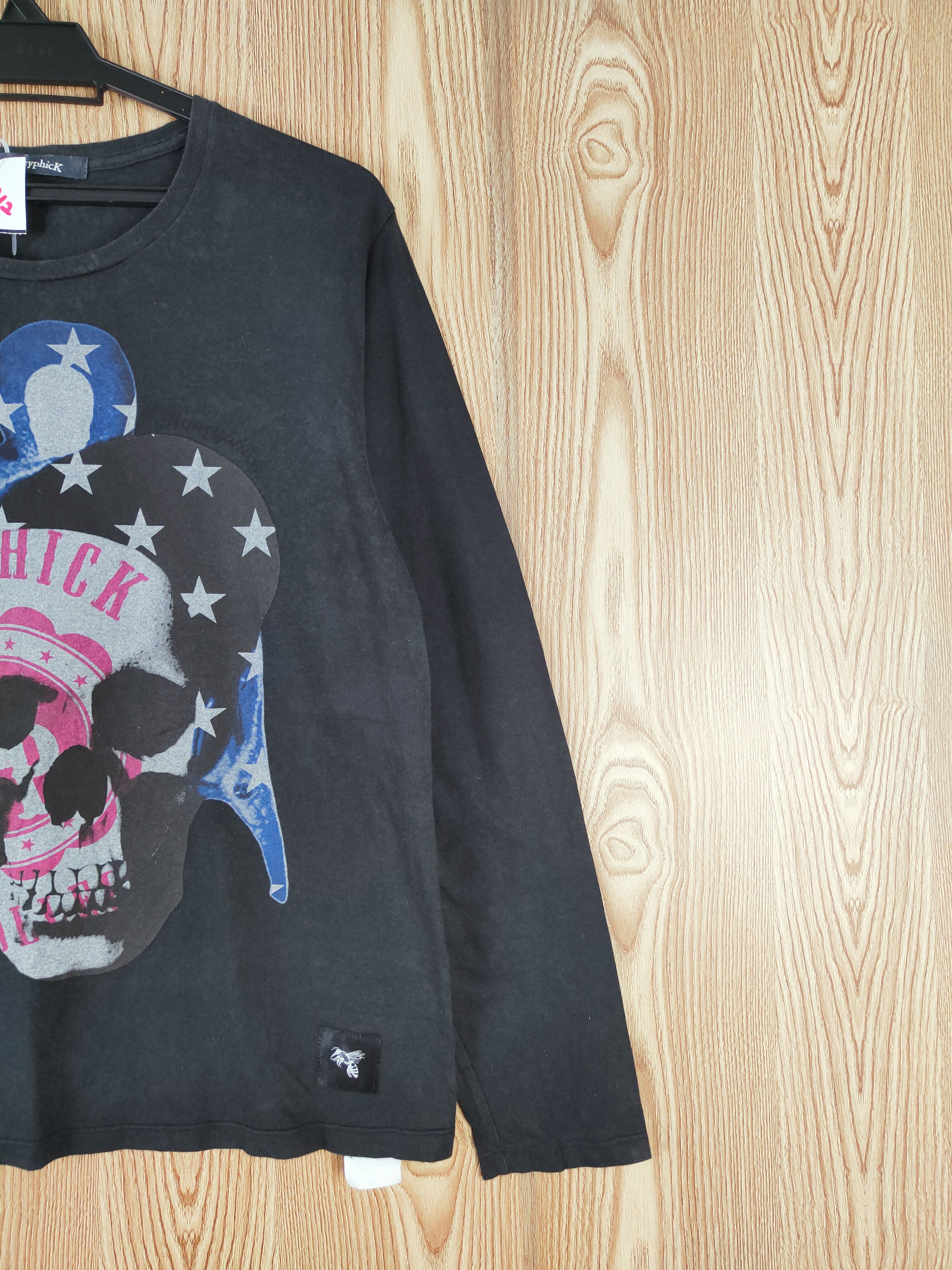 Japanese Brand Honeyphick Black Long Sleeve T-shirts #W412 Size M / US 6-8 / IT 42-44 - 6 Thumbnail