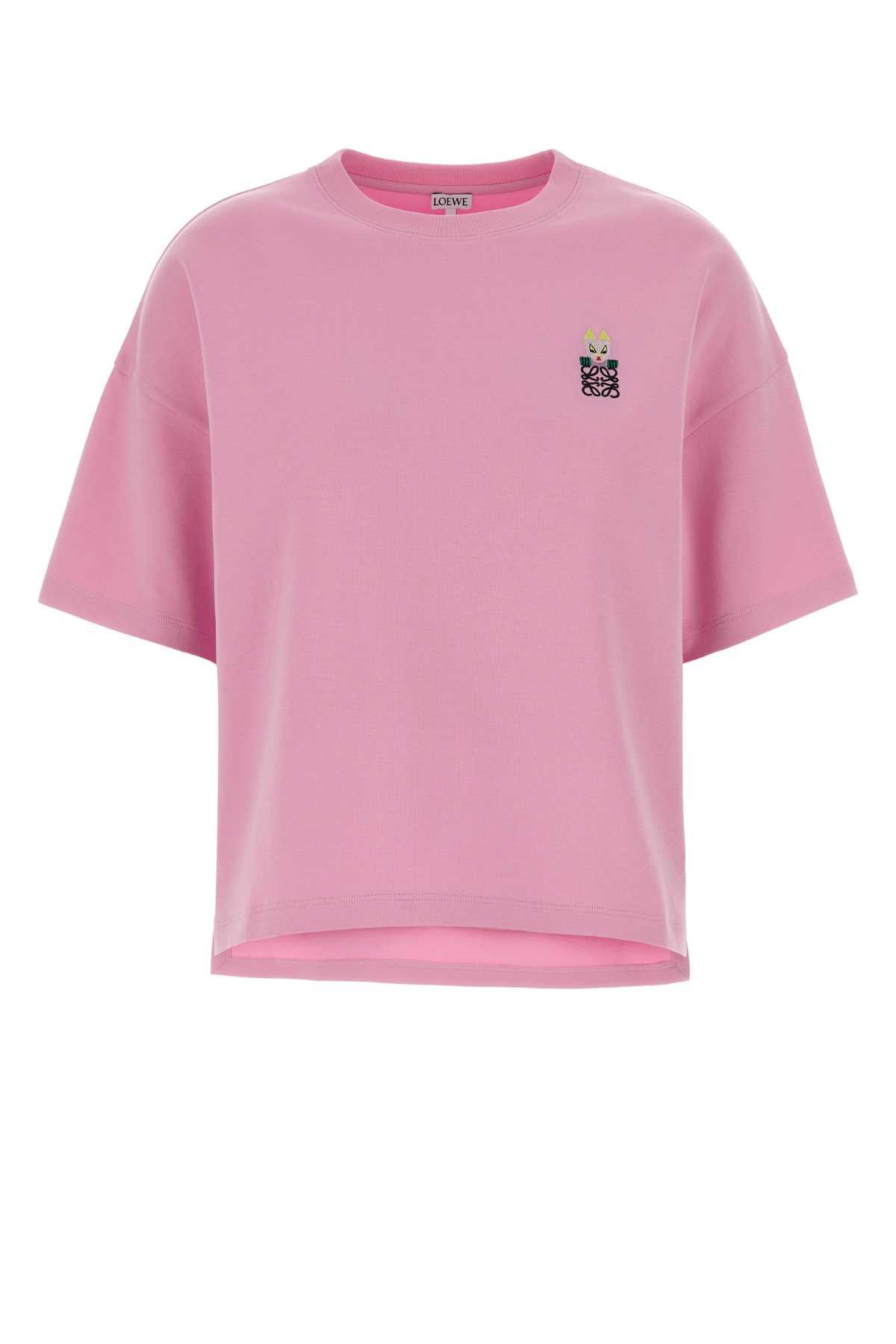 Loewe Pink Cotton Blend T-Shirt Size S / US 4 / IT 40 - 1 Thumbnail