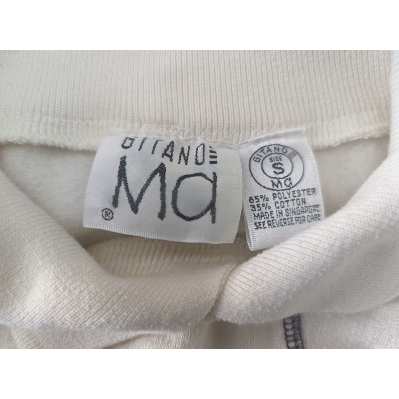 Vintage VINTAGE Gitano Sweater Shirt Collared Polo Sweatshirt Womens Sz S 80s/90s Ivory Geometric Knit Jumper 90s Theme Mens? Size S / US 4 / IT 40 - 5 Thumbnail