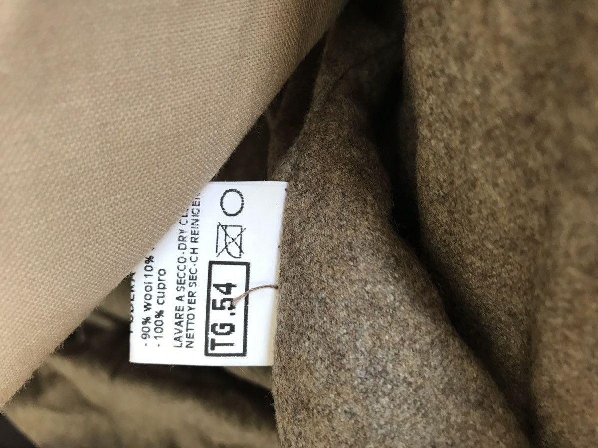 Handmade WOOL & CASHMERE LINED LEATHER RAGLAN COAT, BALMACAAN COAT Size US L / EU 52-54 / 3 - 10 Thumbnail