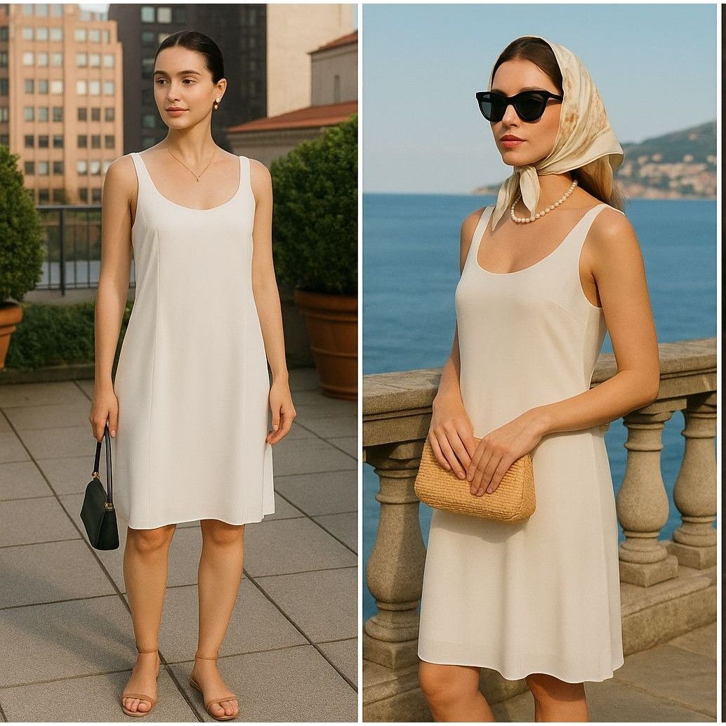 Saks Fifth Avenue Saks Fifth Avenue Womens Sleeveless White Dress Size 8 Rayon Size M / US 6-8 / IT 42-44 - 1 Thumbnail
