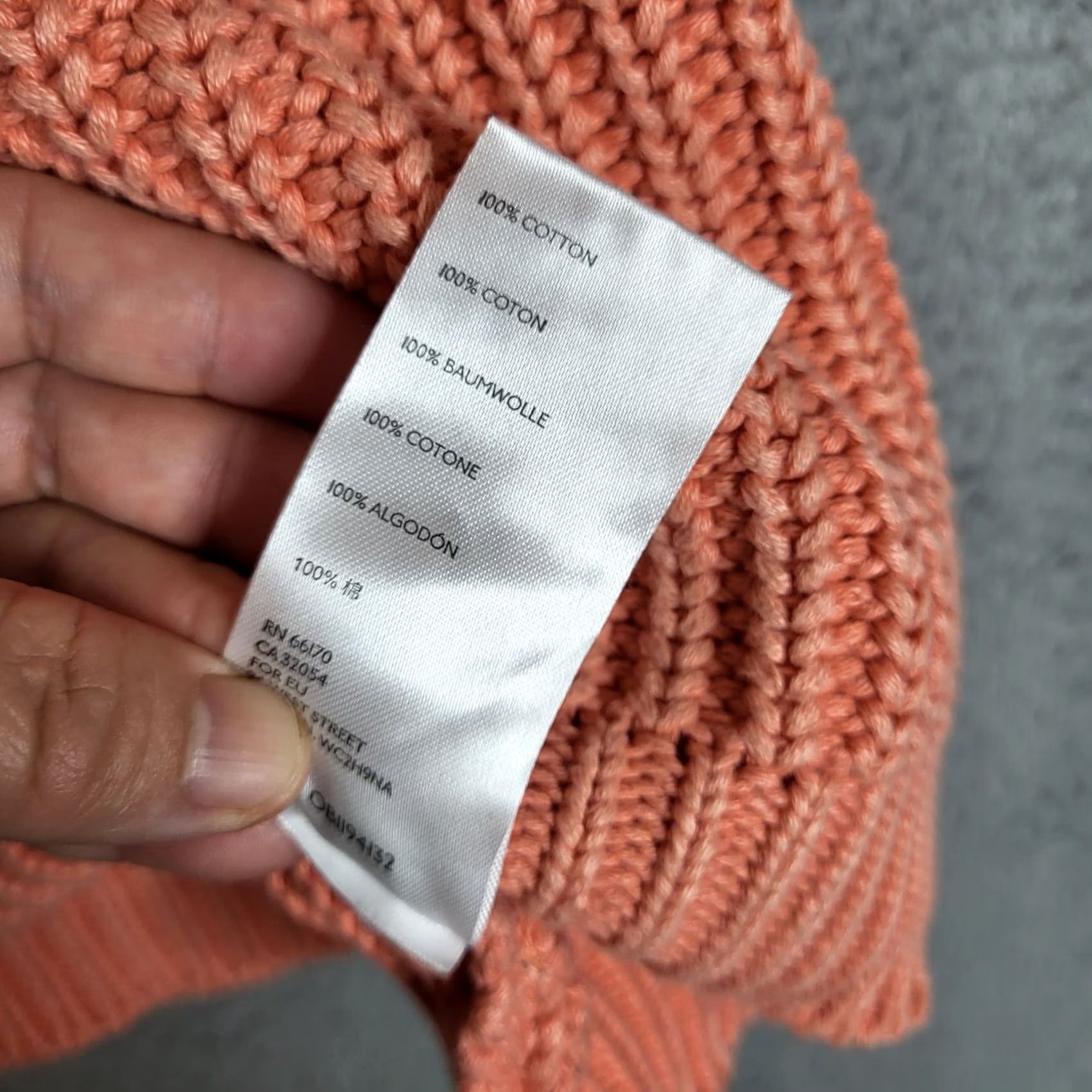 Anthropologie Maeve By Anthropologie Chunky Coral Mackenzie 3/4 Sleeve Sweater XS Orange Crew Neck Pullover Women's Knit Casual Modern All Seasons Fall Winter Size XS / US 0-2 / IT 36-38 - 8 Thumbnail