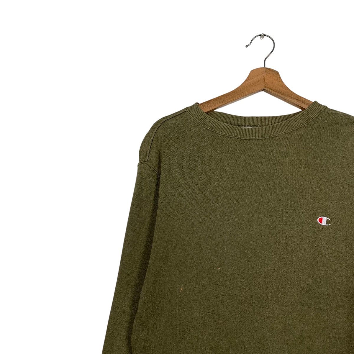 Japanese Brand CHAMPION Olive Green Crewneck Sweatshirt #2635-C118 Size US L / EU 52-54 / 3 - 6 Thumbnail