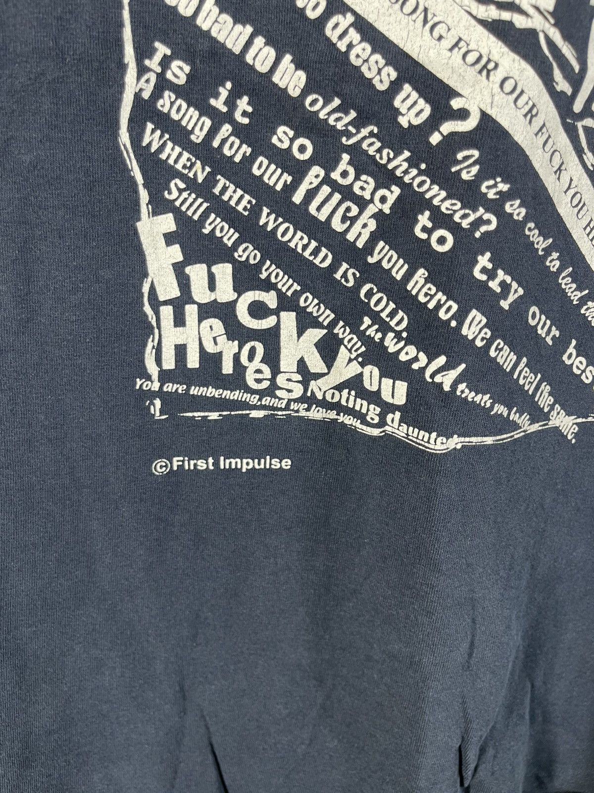 Vintage Vintage 90's First Impulse F Y H Punk Shirt Sun Faded Tee Size US L / EU 52-54 / 3 - 4 Thumbnail