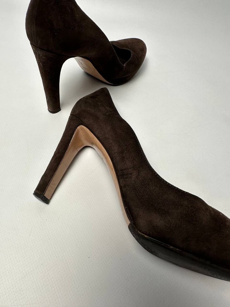 Gianvito Rossi Gianvito Rossi Brown Suede Heels Size 38 Size US 8 / IT 38 - 16 Thumbnail