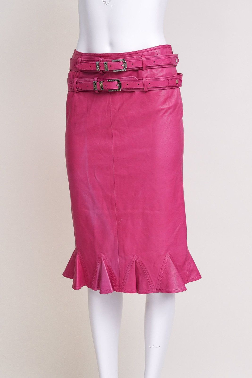 Dior Christian Dior Early 2000s Pink Leather Skirt Size 28" / US 6 / IT 42 - 5 Thumbnail
