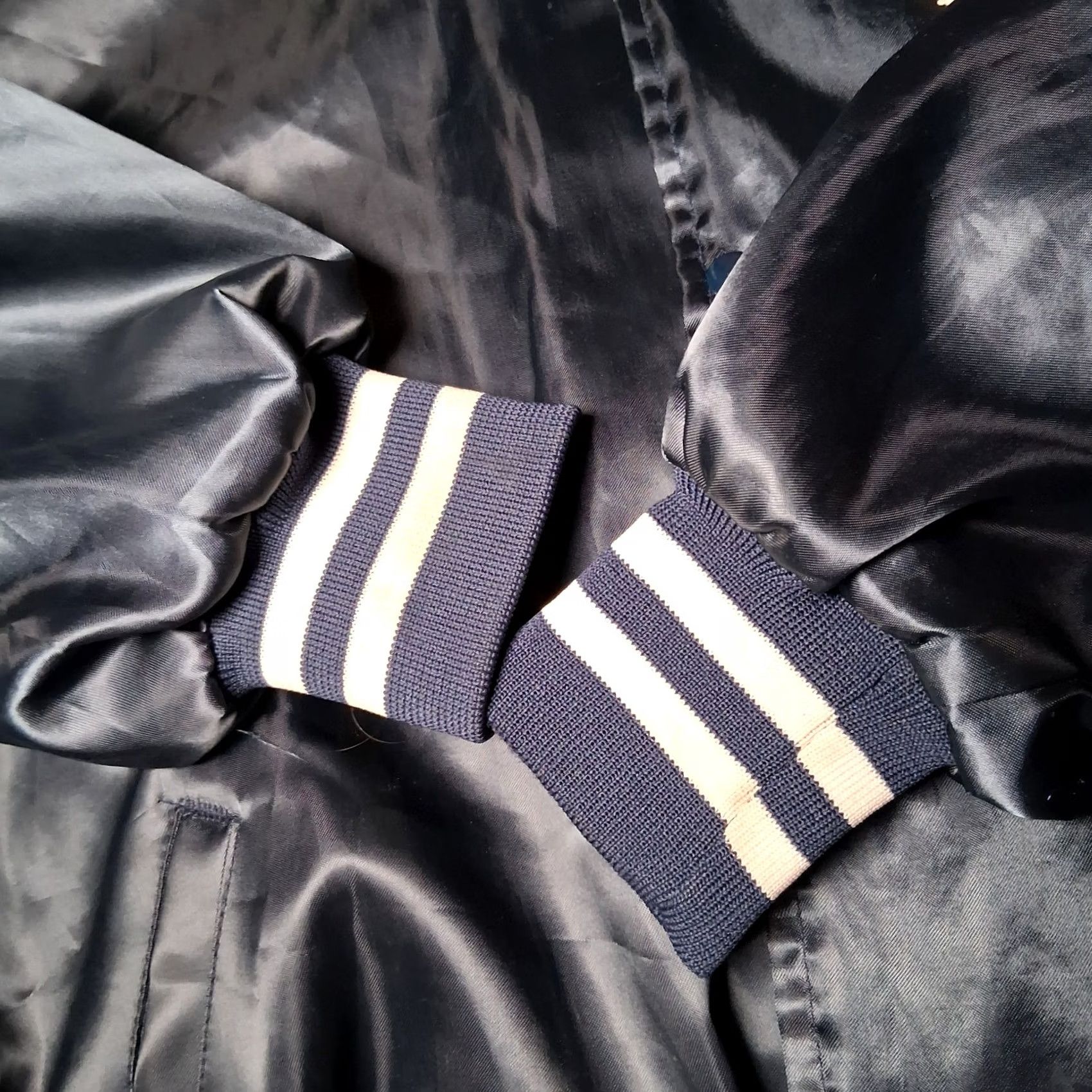 Vintage VINTAGE UAW Local 6 Satin Bomber Jacket XL Blue Labor Union Snap Up Mens Breeches? Size US XL / EU 56 / 4 - 6 Thumbnail