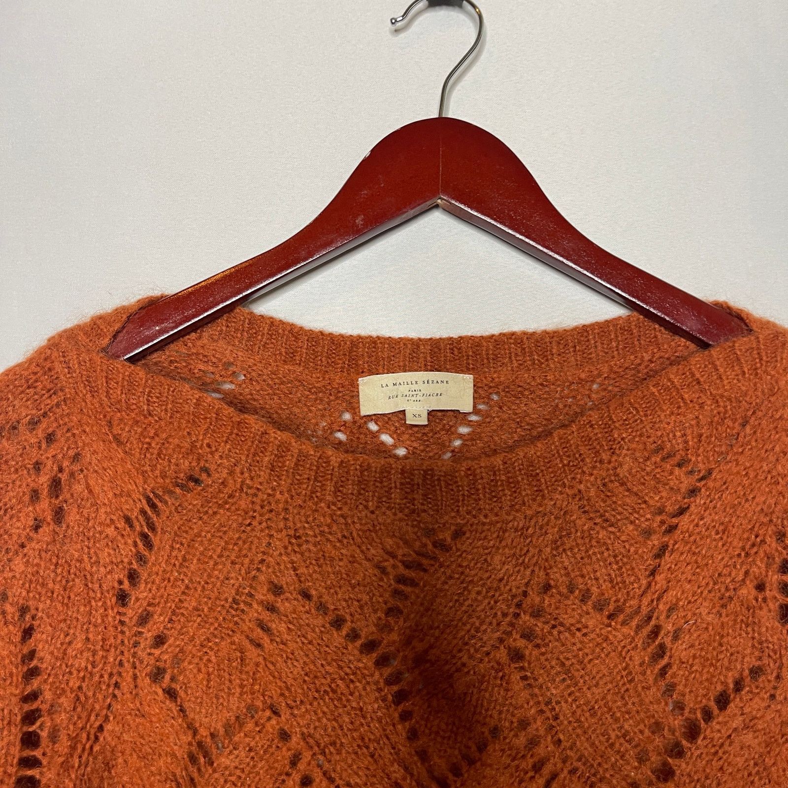 Sezane SEZANE Avril Jumper Sweater Mohair Wool Blend Cinnamon sz XS Size XS / US 0-2 / IT 36-38 - 7 Thumbnail