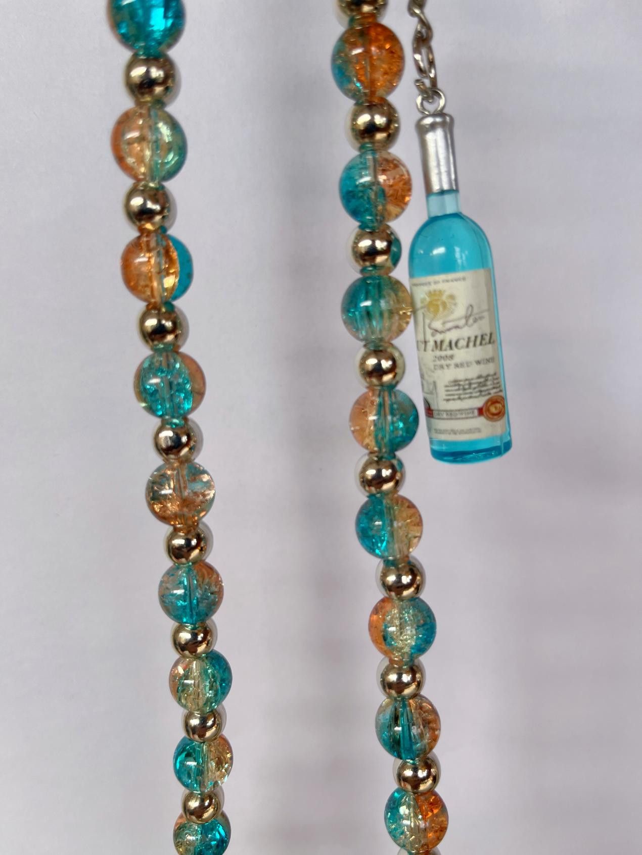 Vintage Wine Bottle Pendant Pants Chain Size ONE SIZE - 4 Thumbnail