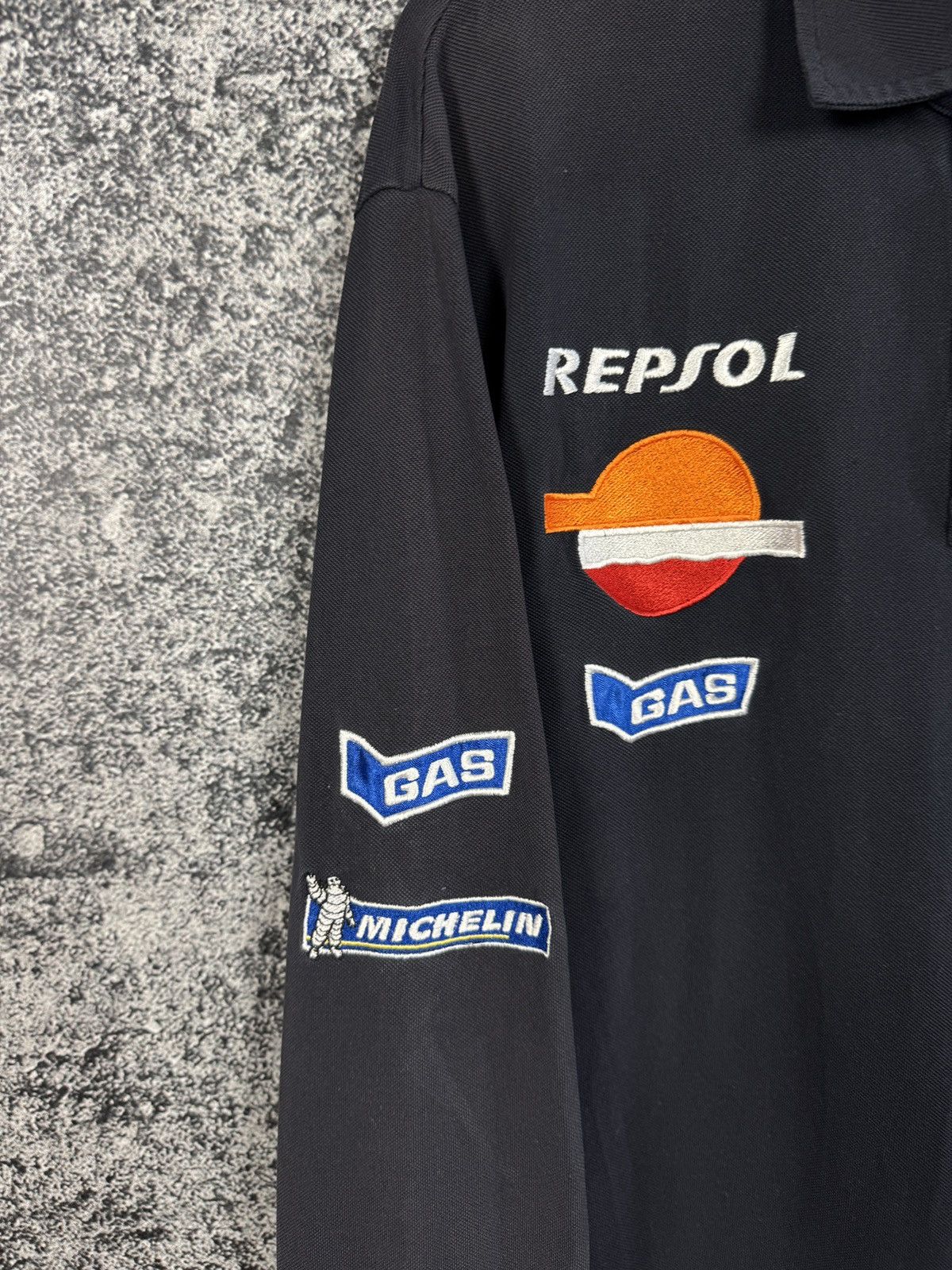 Honda Vintage Honda Racing Long Sleeve Polo Shirt Pepsol Gas Sz L Size US L / EU 52-54 / 3 - 6 Thumbnail