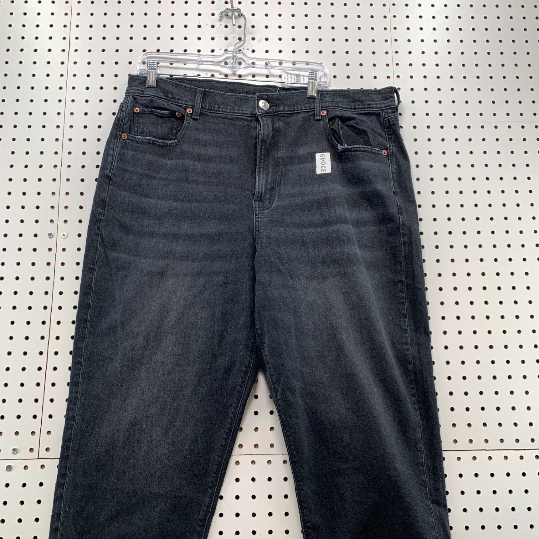 VINTAGE American Eagle Boyfriend Black Jeans 90s Womens 18 Stretch High Rise 38x25