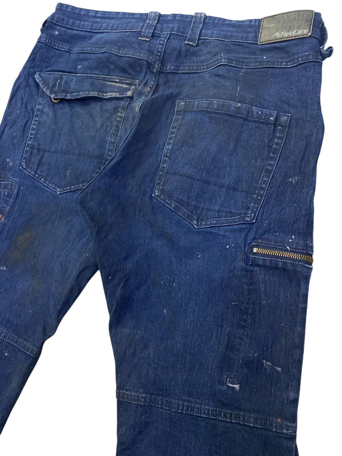 If Six Was Nine × Japanese Brand FieldCore Paint Splatter Cargo Jeans Size US 34 / EU 50 - 10 Thumbnail