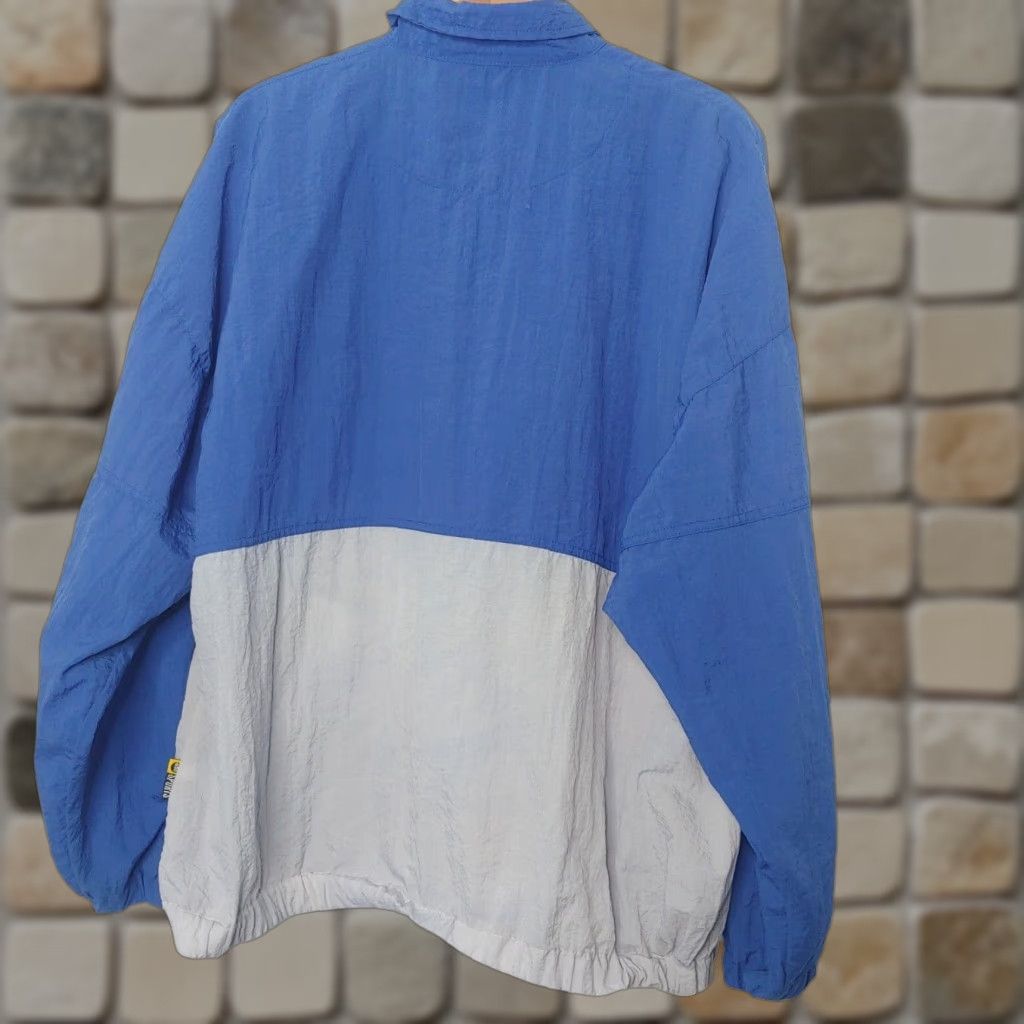 Vintage VINTAGE ABC Sports Windbreaker XL Full Zip Blue Nylon Logo Jacket Men Size US XL / EU 56 / 4 - 1 Thumbnail
