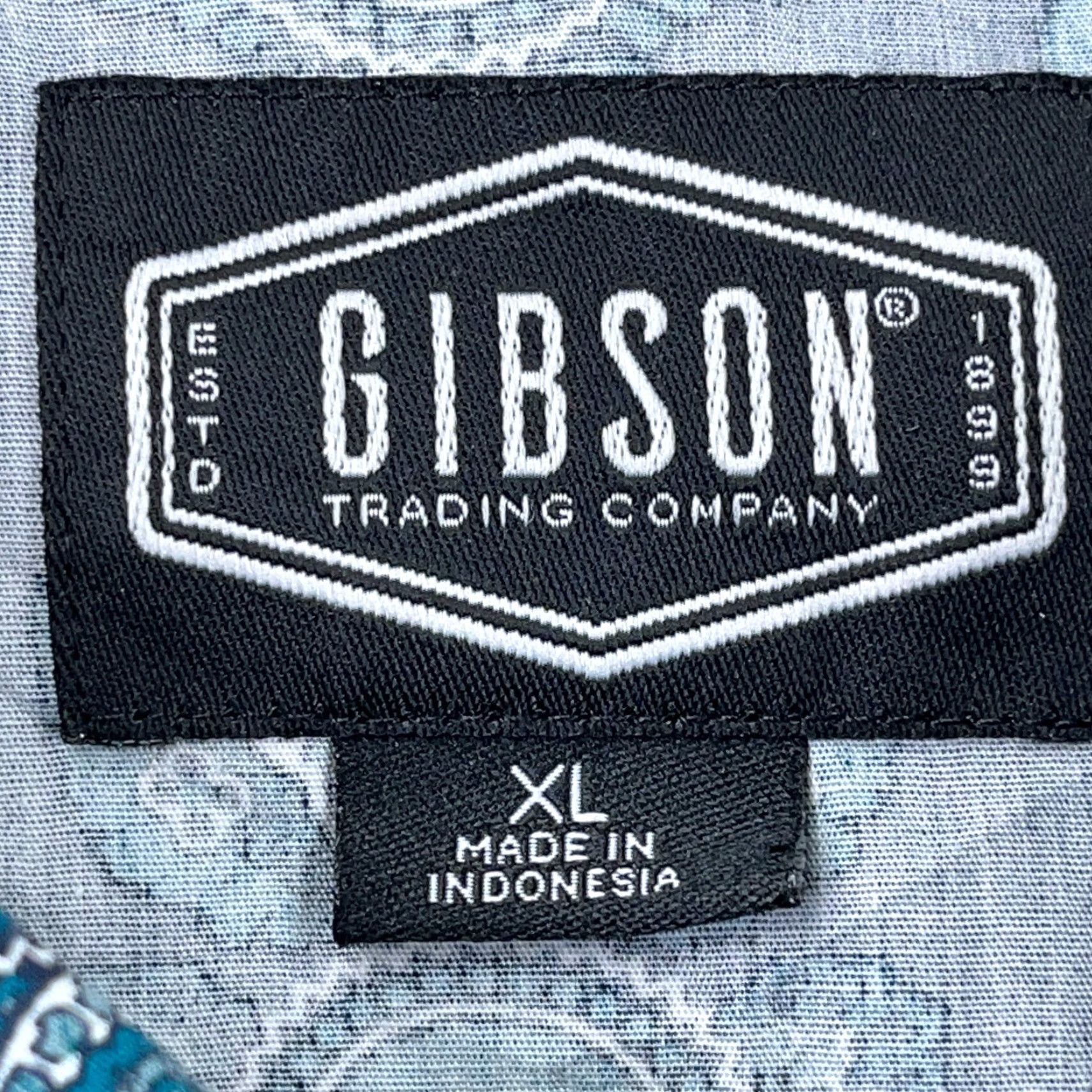 Vintage Gibson Shirt Men XL Blue Teal Paisley Western Cowboy Aztec Snap Button-Up Casual Workwear All Seasons Pockets Regular Size US XL / EU 56 / 4 - 3 Thumbnail