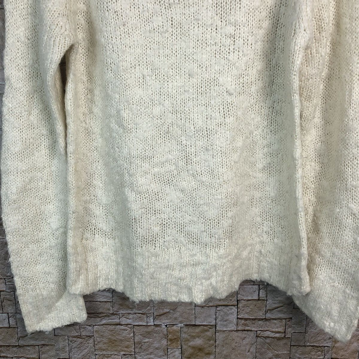 Homespun Knitwear × Japanese Brand C.O.L.Z.A Turtle Neck White Knitwear #A776 Size M / US 6-8 / IT 42-44 - 6 Thumbnail