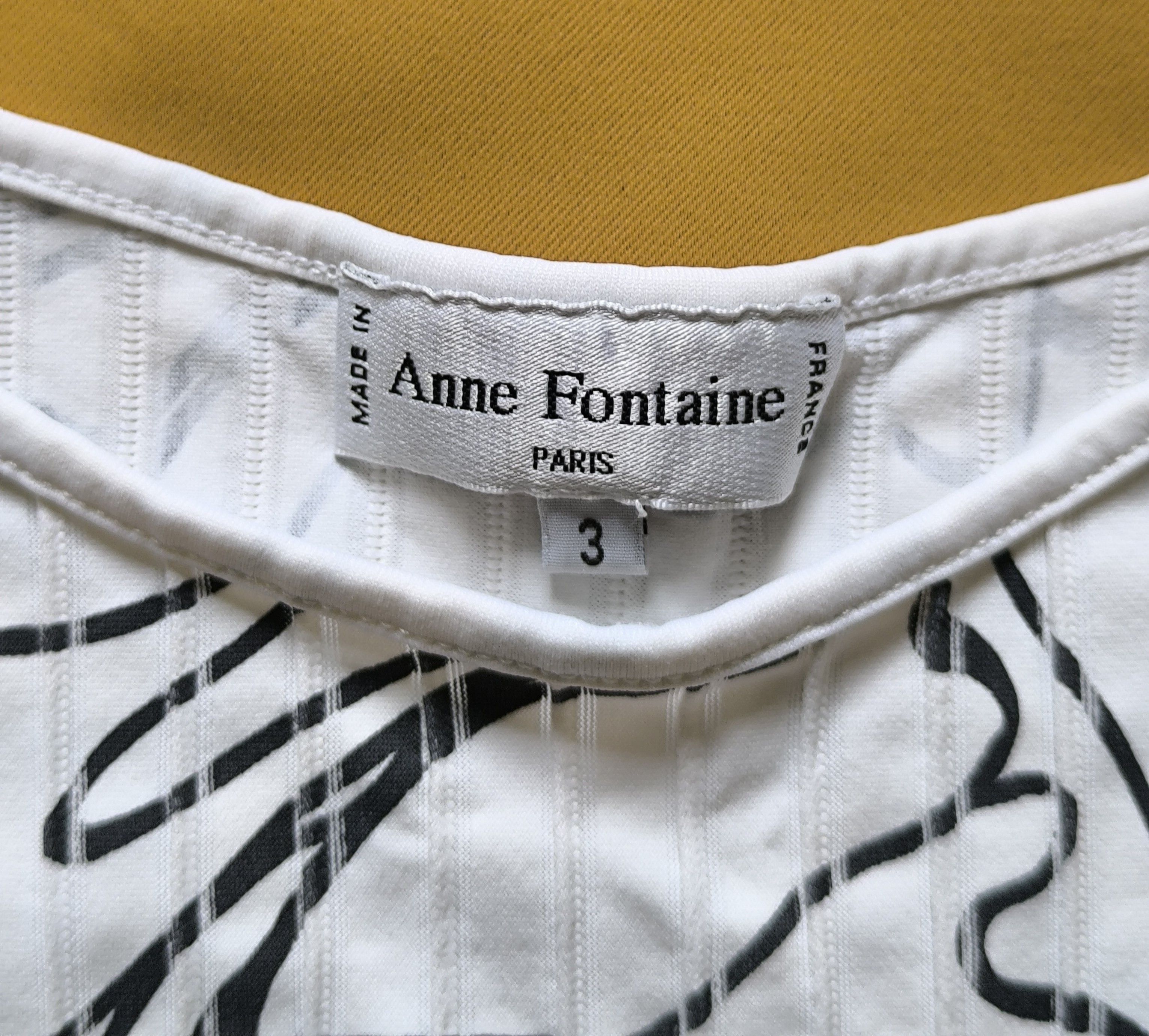 ANNE FONTAINE Anne Fontaine Paris White Black Floral Camisole Top – Size 3 Size S / US 4 / IT 40 - 3 Thumbnail