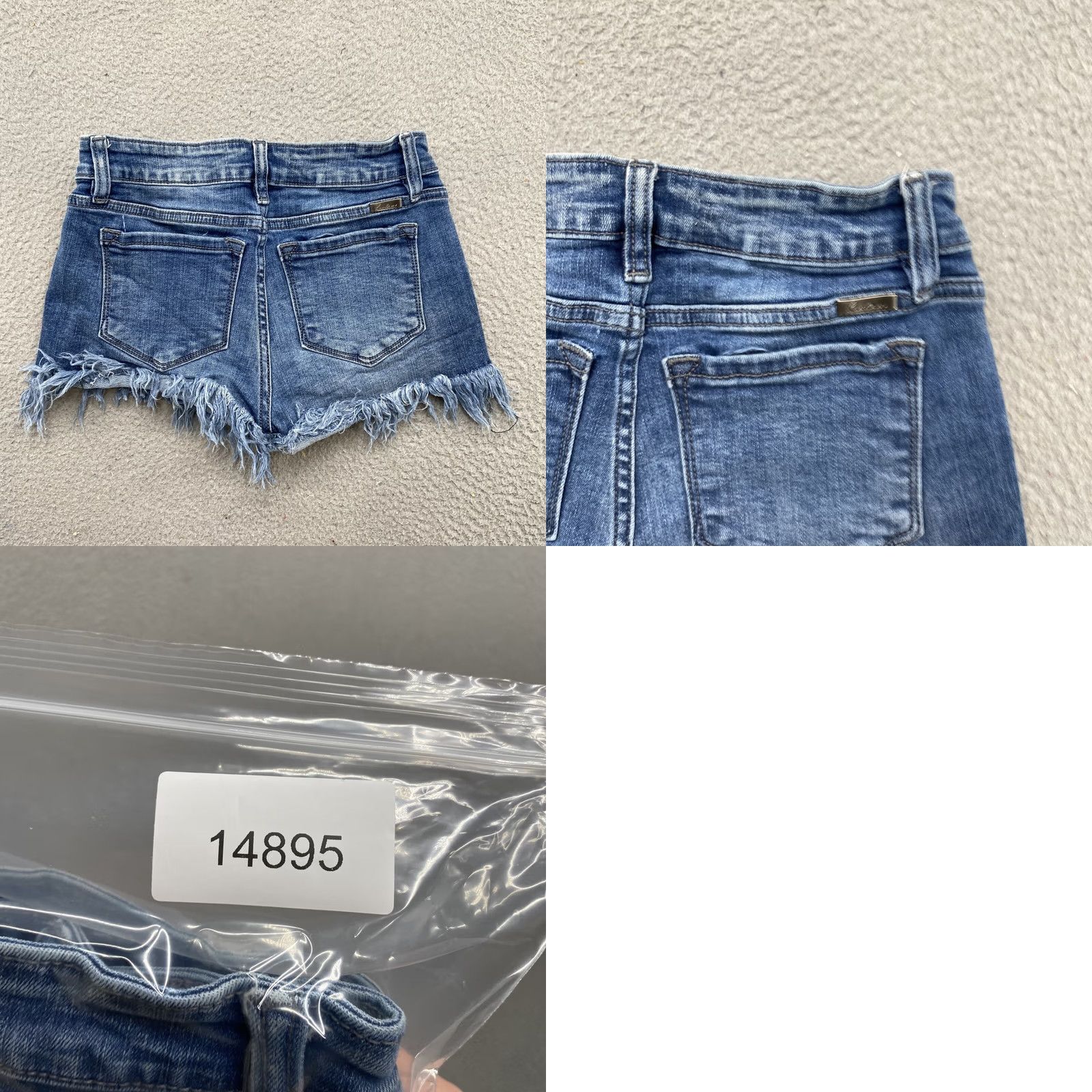 Vintage KanCan Women’s Denim Shorts Frayed Raw Hem Stretch Medium Wash Size Small Shorts Casual 5-Pocket Womens Size 28" / US 6 / IT 42 - 8 Thumbnail