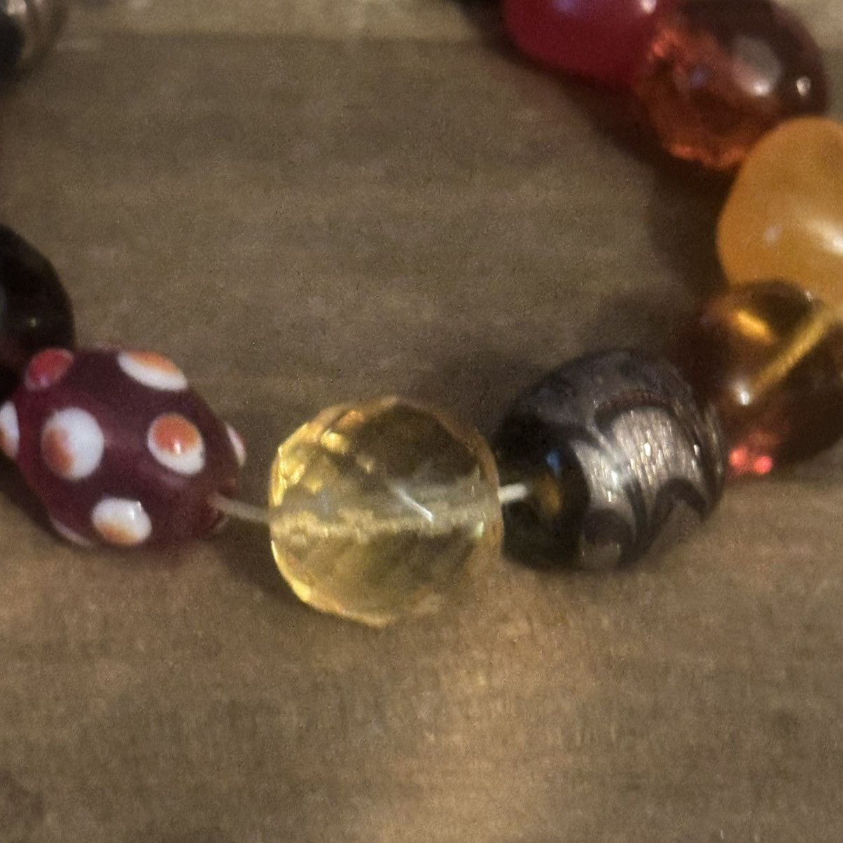 Other Multicolor mixed art deco lampwork bead stretch bracelet Size ONE SIZE - 4 Thumbnail