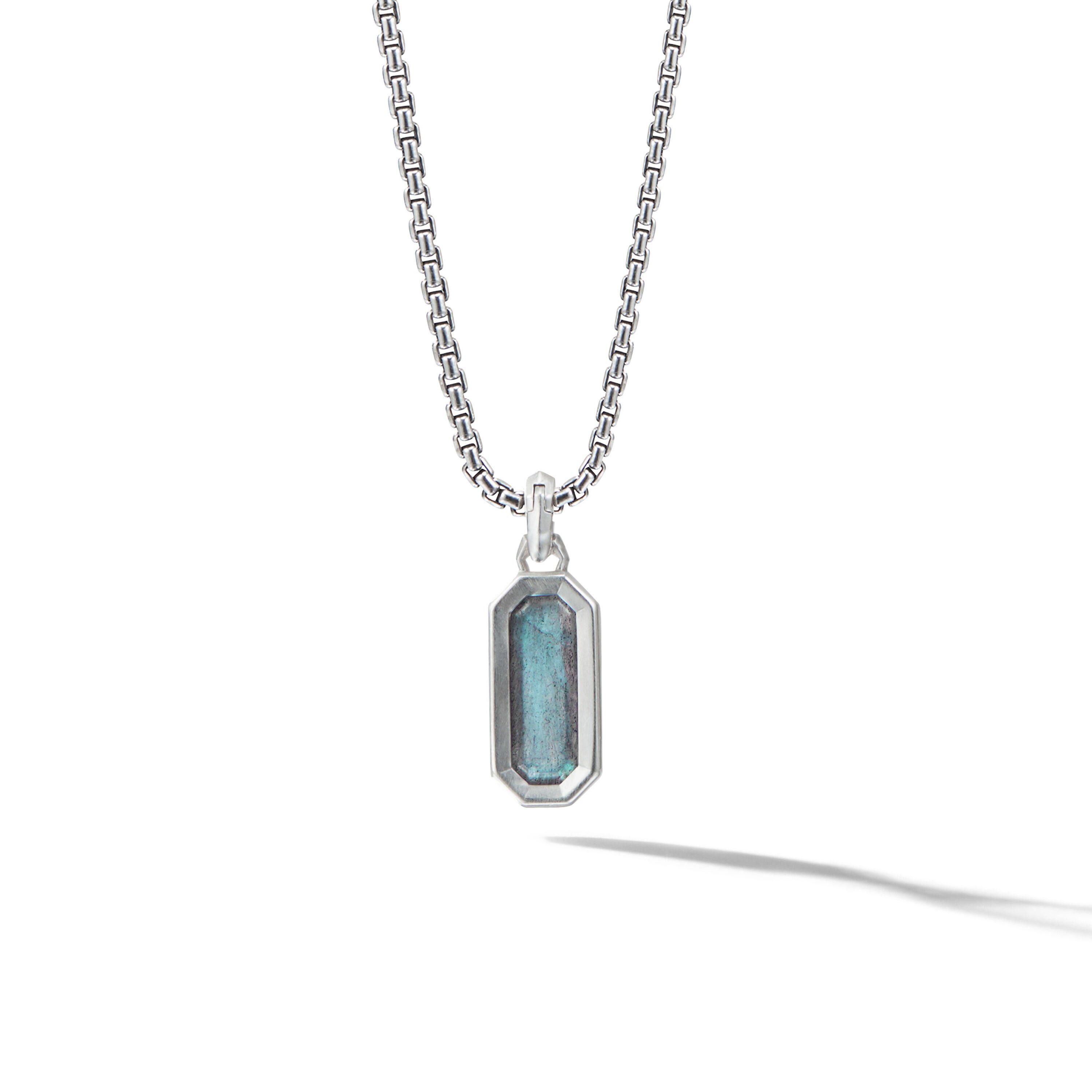 David Yurman o1w1db10325 Size:OS/ Emerald Cut Amulet in Silver Size ONE SIZE - 2 Thumbnail