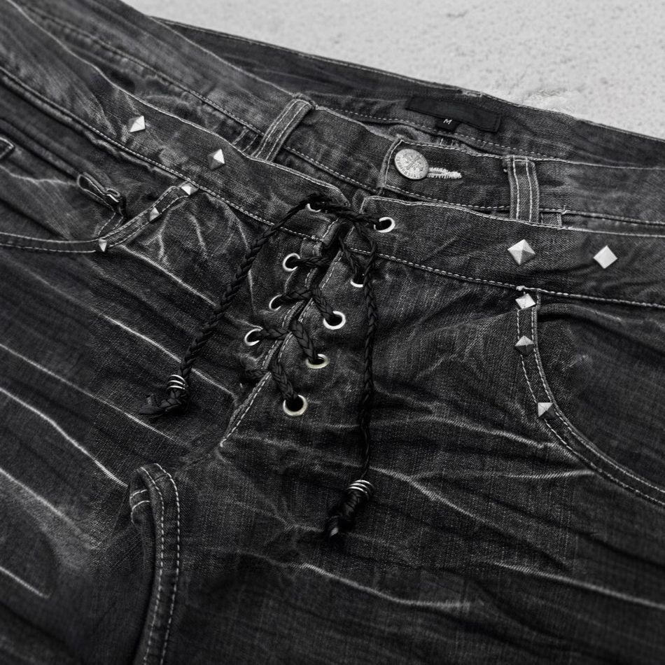 Japanese Brand Retro loose slightly flared jeans Size US 32 / EU 48 - 3 Thumbnail