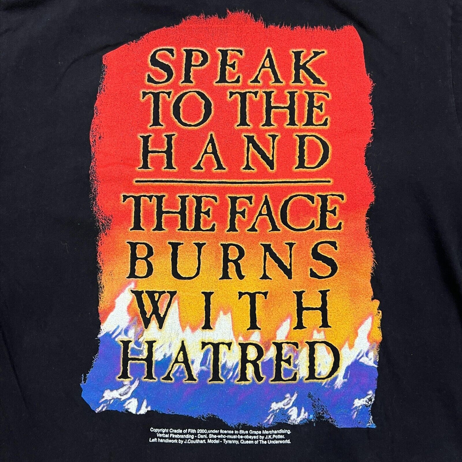 Band Tees × Vintage VTG 2000 Cradle of The Filth XL Speak To The Hand Band Tee Size US XL / EU 56 / 4 - 7 Thumbnail