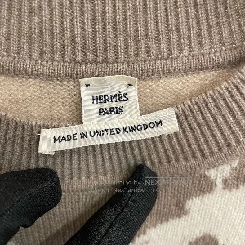 Hermes Hermes Elegant harness cashmere knit sweater, beige with c Size S / US 4 / IT 40 - 3 Thumbnail