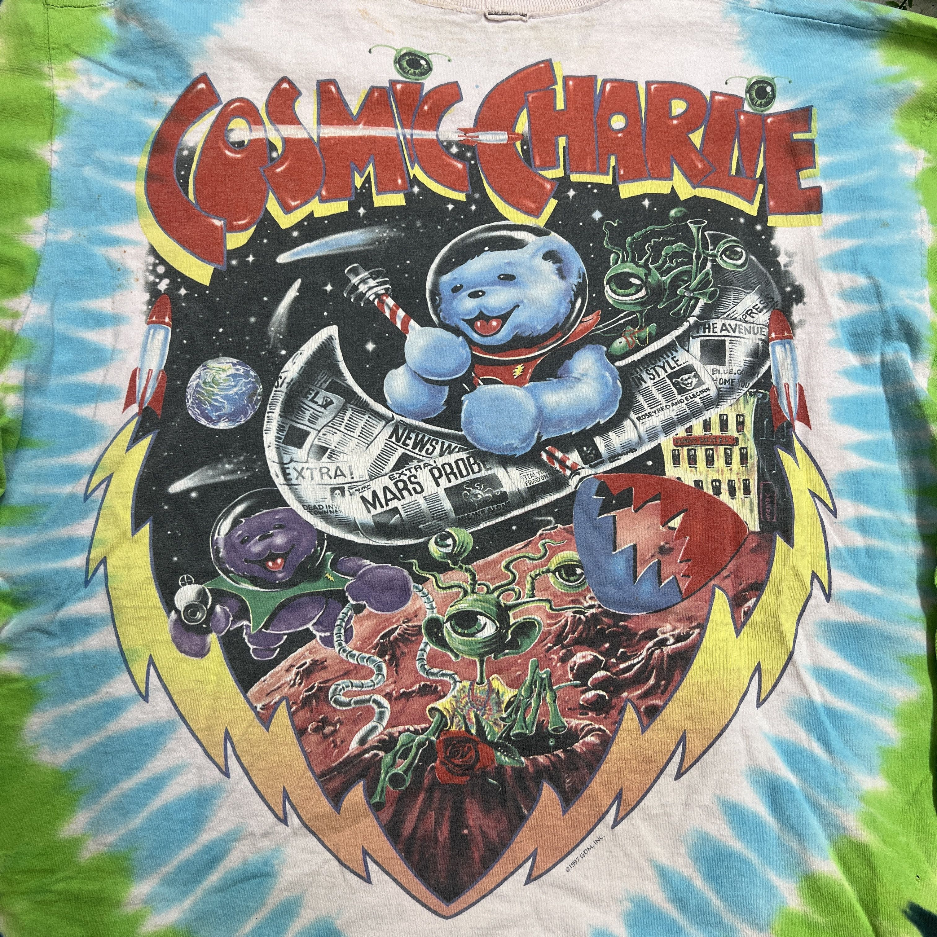 Grateful Dead × Vintage 1997 Grateful Dead Mars Rover Band Promo Tie Dye Tee Size US XL / EU 56 / 4 - 7 Thumbnail