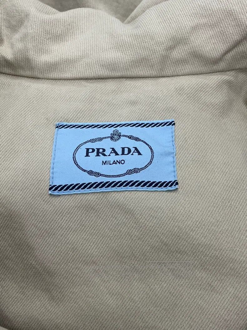 Prada Prada Khaki beige lapel windbreaker jacket Size XS / US 0-2 / IT 36-38 - 4 Thumbnail