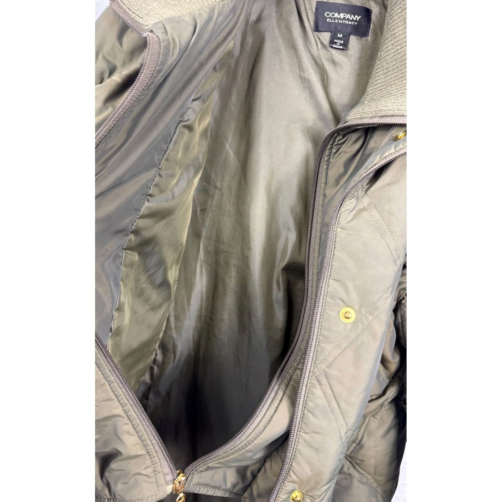 Ellen Tracy Ellen Tracy Company Puffer Coat Womens M Duck Down Green Full Zip Snap Button Size M / US 6-8 / IT 42-44 - 6 Thumbnail