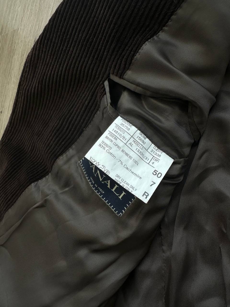 Canali × Vintage Vintage Men’s Brown Velvet Smoking Jacket Blazer Canali Size 50R - 9 Thumbnail