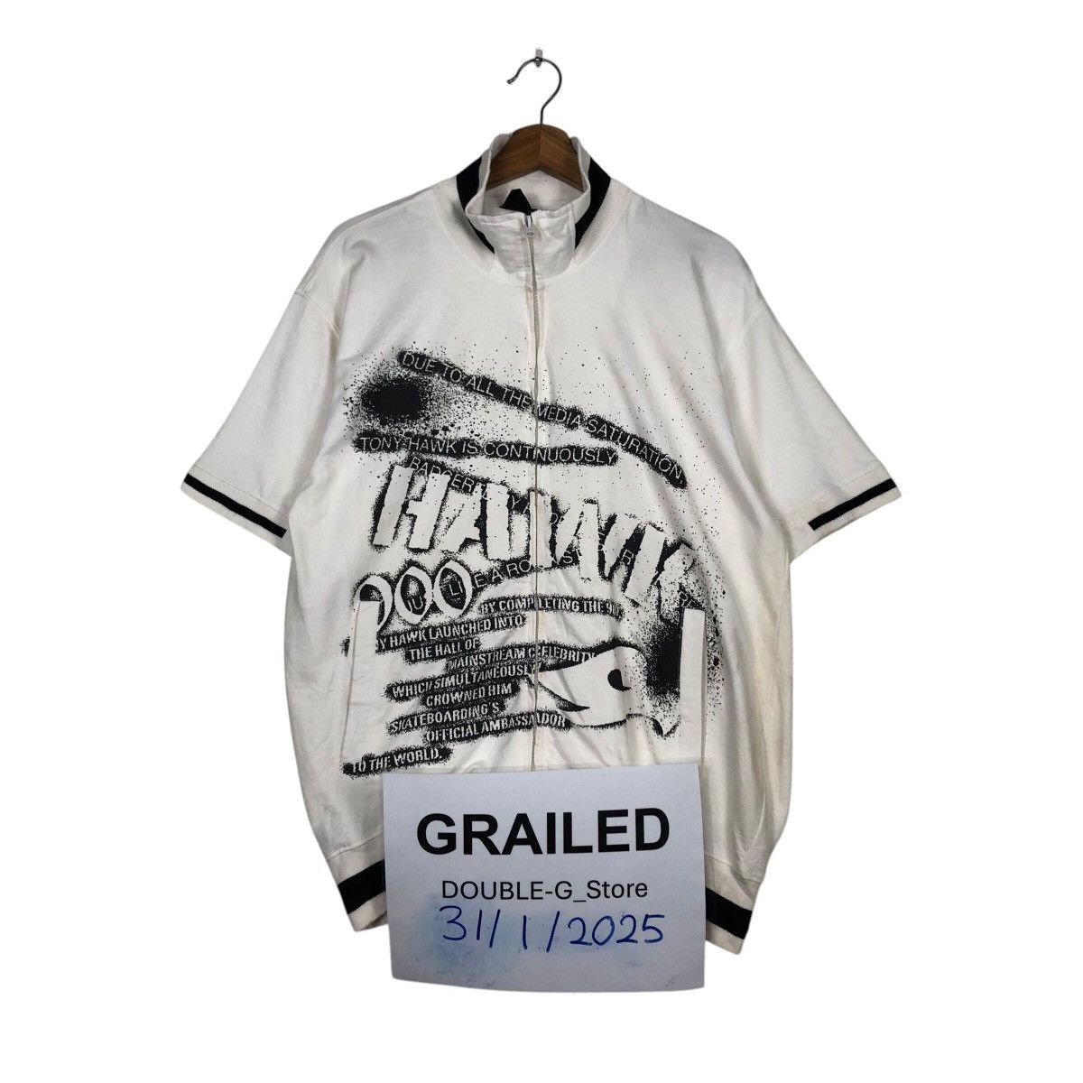 Hysteric Glamour 📌Vintage Half Zipper Sweatshirt Tony Hawk Big Logo Size US M / EU 48-50 / 2 - 1 Thumbnail