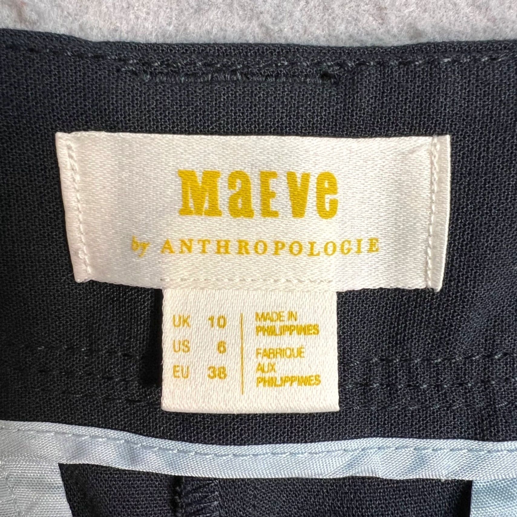 Vintage Maeve Black Pleated Wide-Leg Trousers Womens Size 6 Pants Size 28" / US 6 / IT 42 - 3 Thumbnail