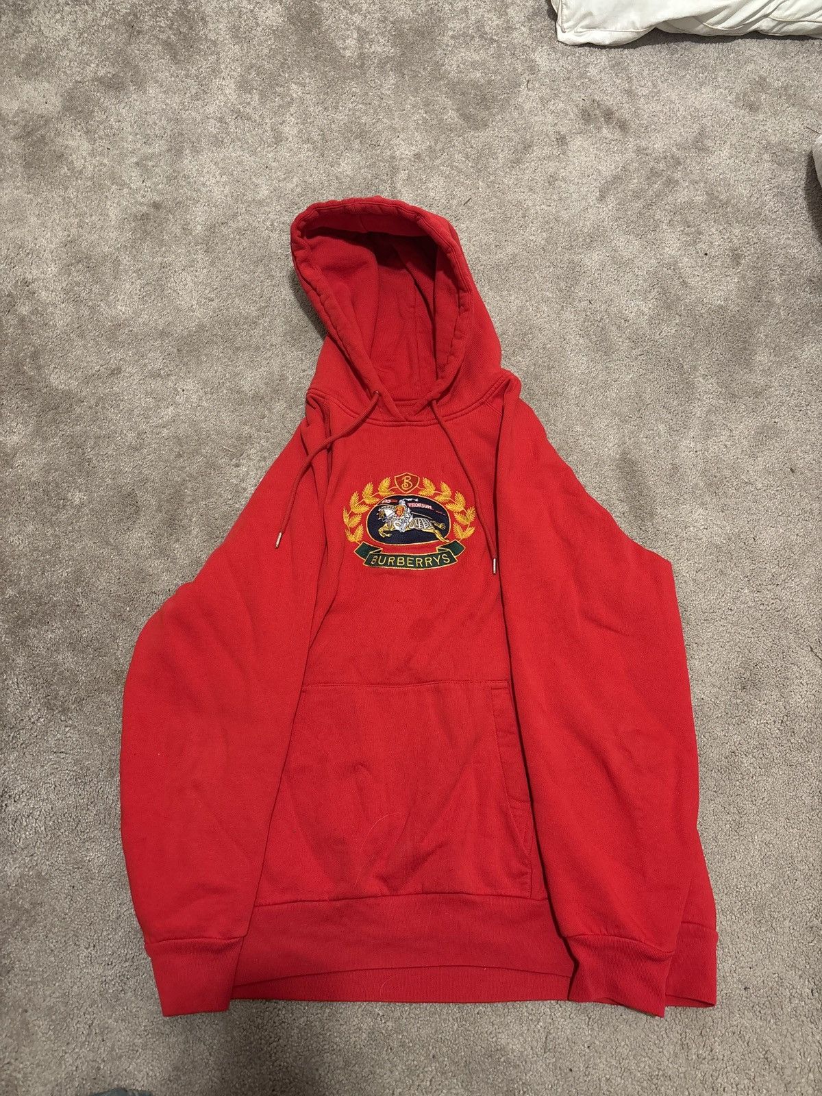 Burberry Burberry embroidered hoodie (red) Size US M / EU 48-50 / 2 - 1 Thumbnail