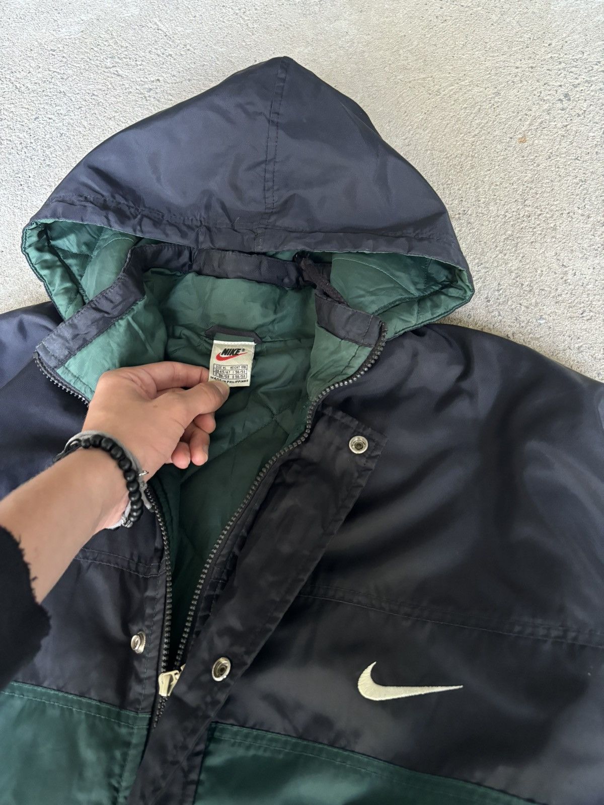 Nike × Vintage Nike Vintage Puffer Winter jacket ⭐️Super rare⭐️ XL green Size US XL / EU 56 / 4 - 6 Thumbnail