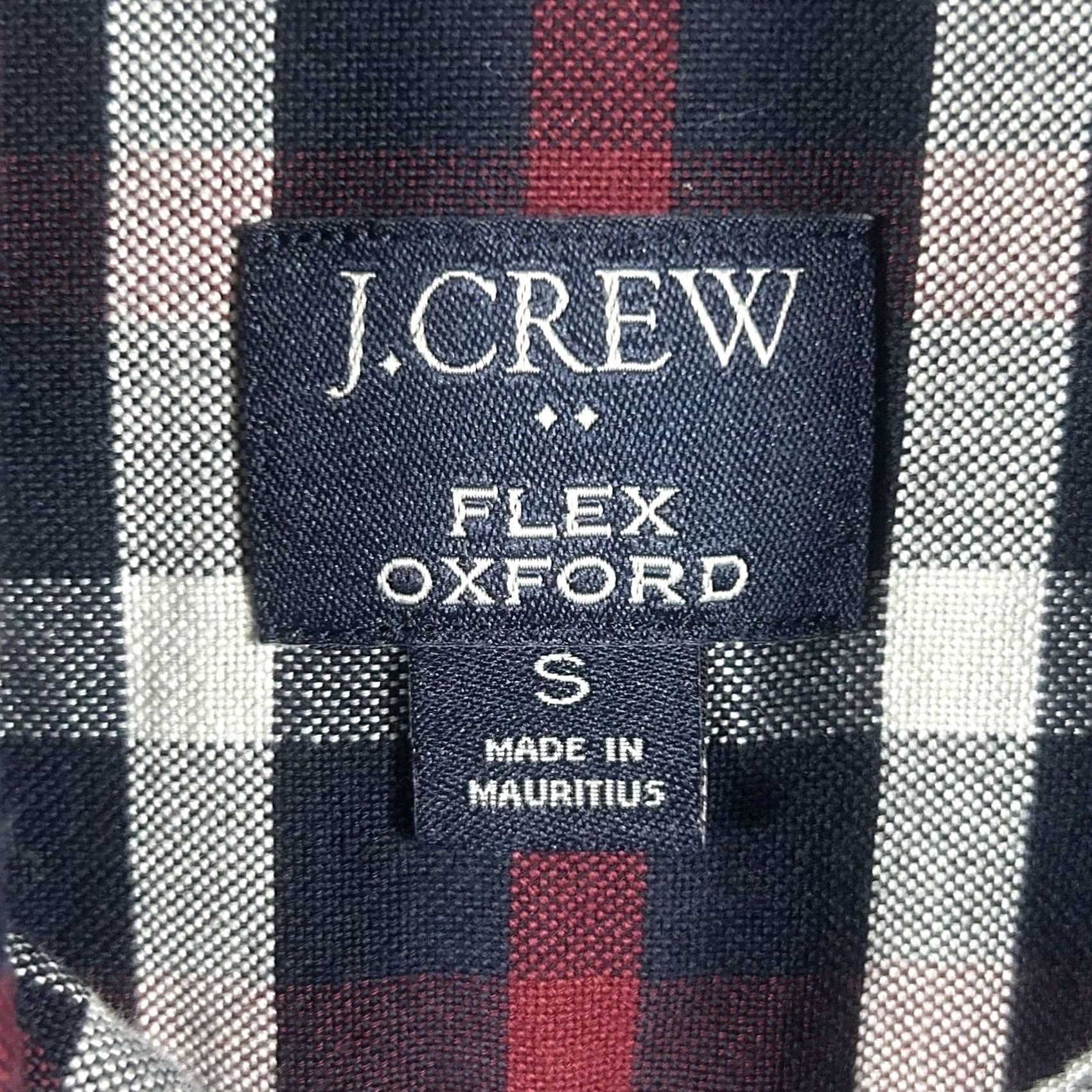 J.Crew J.CREW Flex Oxford Plaid Shirt S Navy Red Long Sleeve Button-Front Shirt Mens Small Plaid Cotton Casual Workwear Size US S / EU 44-46 / 1 - 2 Thumbnail