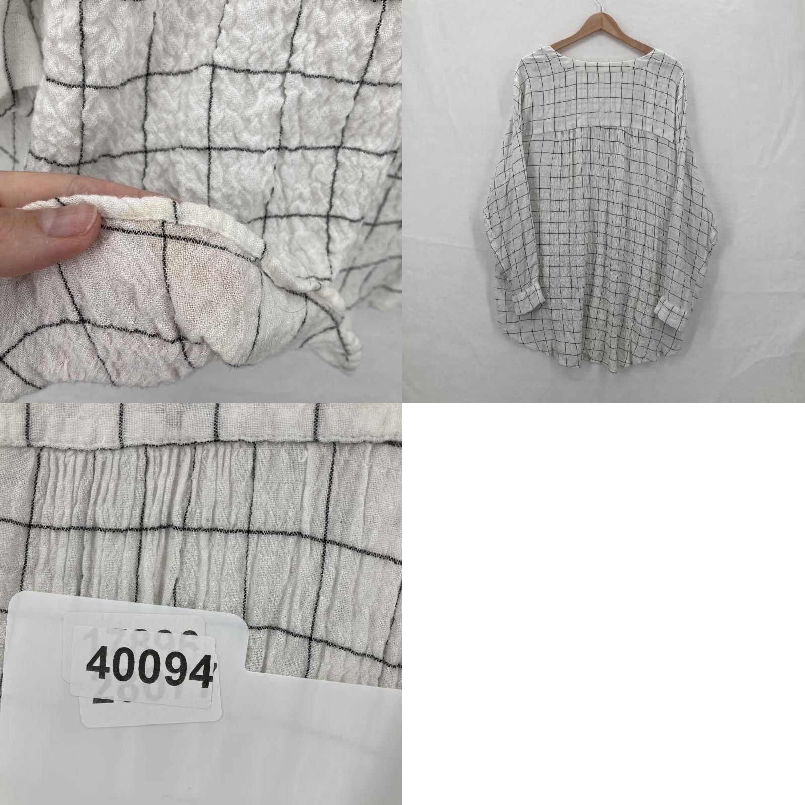 Vintage VINTAGE Jane + Delancey Shirt Womens 1X Windowpane Grid Long Sleeve Tunic Top Lagenlook Size XL / US 12-14 / IT 48-50 - 9 Thumbnail