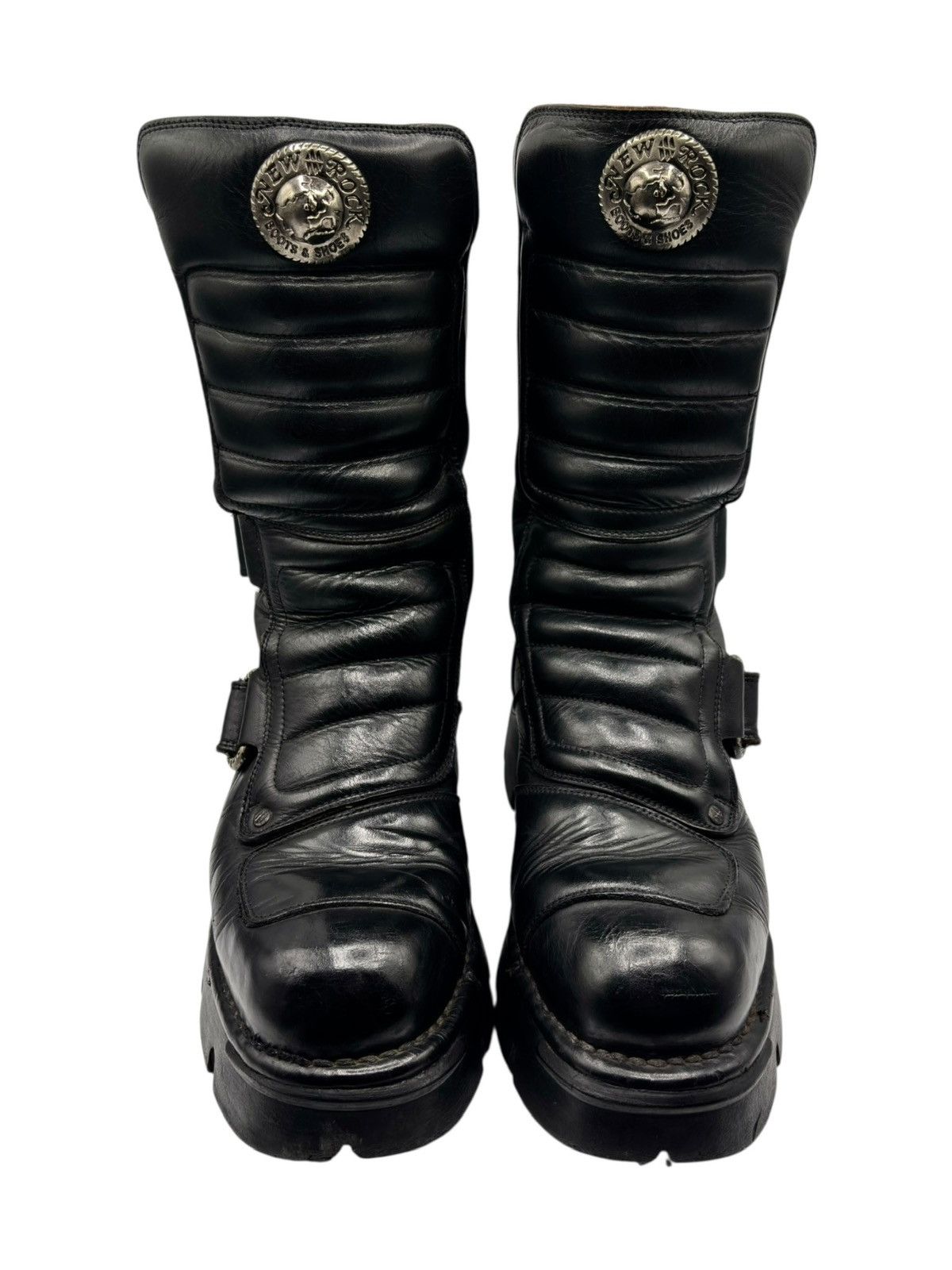 New Rock Vintage New Rock black leather platform boots Size 42 Size US 9 / EU 42 - 2 Thumbnail