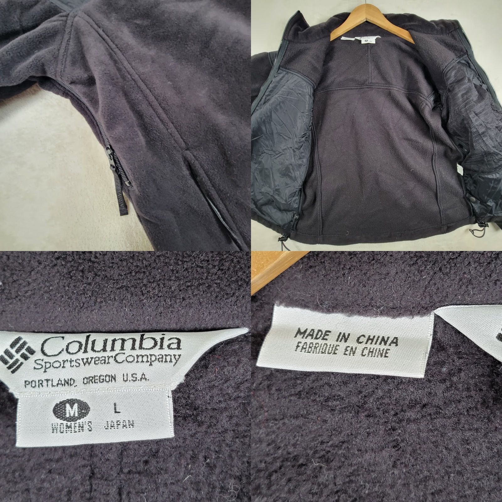 Vintage Columbia Jacket Womens Fleece Full Zip Size L Black Gray Updated N/A Size L / US 10 / IT 46 - 9 Thumbnail