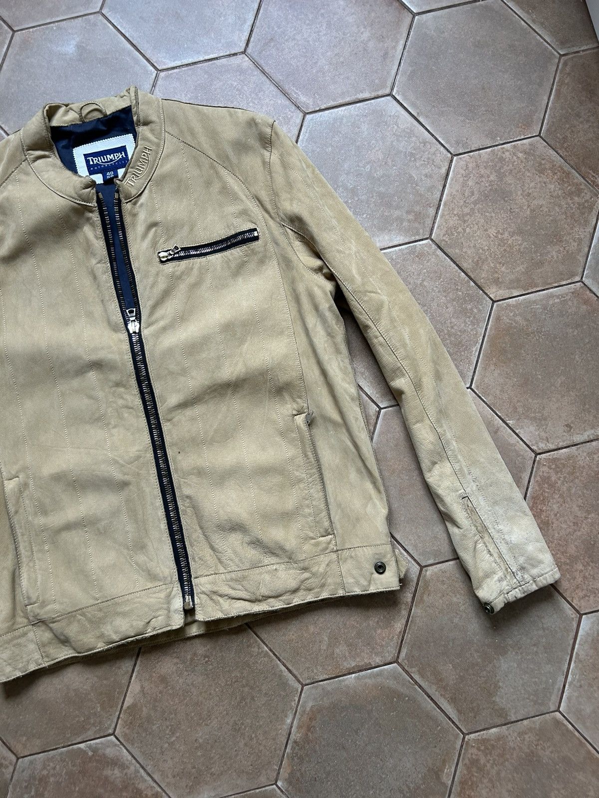 Japanese Brand Triumph Vntg Cropped Padded Leather Motorcycle Jacket Size US M / EU 48-50 / 2 - 2 Thumbnail
