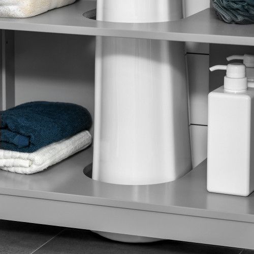 Designer × Homemade kleankin Modern Under Sink Cabinet with 2 Doors, Pedestal Un Size US L / EU 52-54 / 3 - 8 Thumbnail
